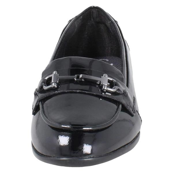 Clarks Girls Clarks Piped Edge Slip On Loafer School Shoes Finja Loafer