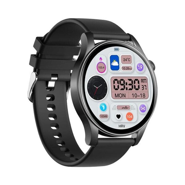 Karen M Smartwatch 1.43" AMOLED Display, Steel Case, Bluetooth, Heart Rate, Voice Assistant, iOS & Android