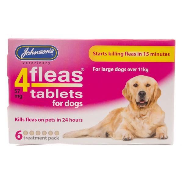 Johnson's 4 Flea Tablets Large Dog 6 Tablets
