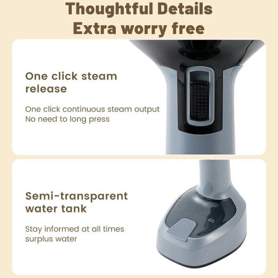 Havendro Clothes Steamer Iron Handheld Folding Steam Design Garment Wrinkles Remover Tool