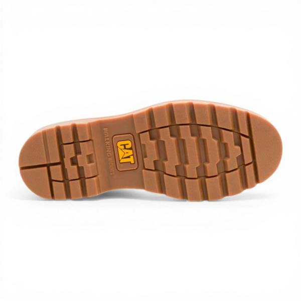 Caterpillar CAT (Caterpillar) Mens Dark Russet Brown Leather Low-Cut Boots - Colorado Boat Lo