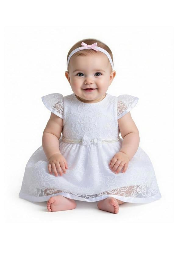 Cinda Lace Dress and Headband Set