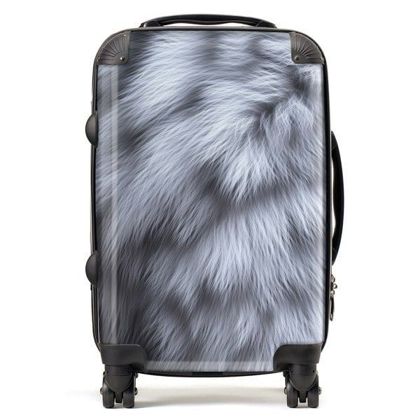 Warren Reed Fur Print Silver Fox Suitcase