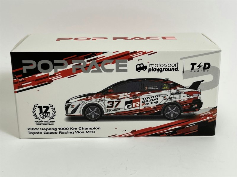 Pop Race Toyota GR Vios Sepang 1000 KM 2022 Tengku Djan #37 1:64 Scale PR640007