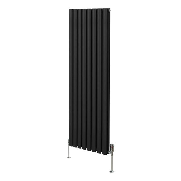 Monstershop Oval Column Radiator & Valves - 1600mm x 480mm – Black