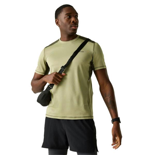 Regatta Mens Virda T-Shirt - Light Sage/Dark Khaki - 