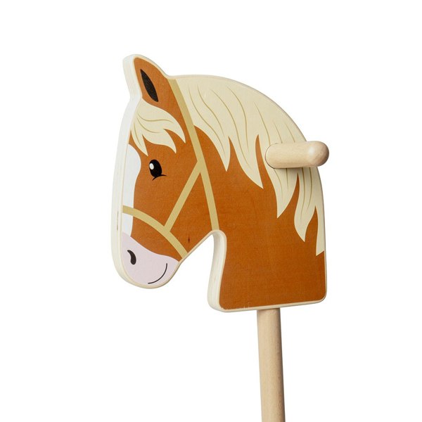 Bigjigs Toys Wooden Hobby Horse With Wooden Wheels & Handles