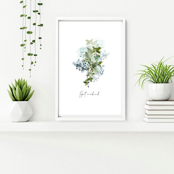 Flowers print | Set of 3 wall art for the Bathroom