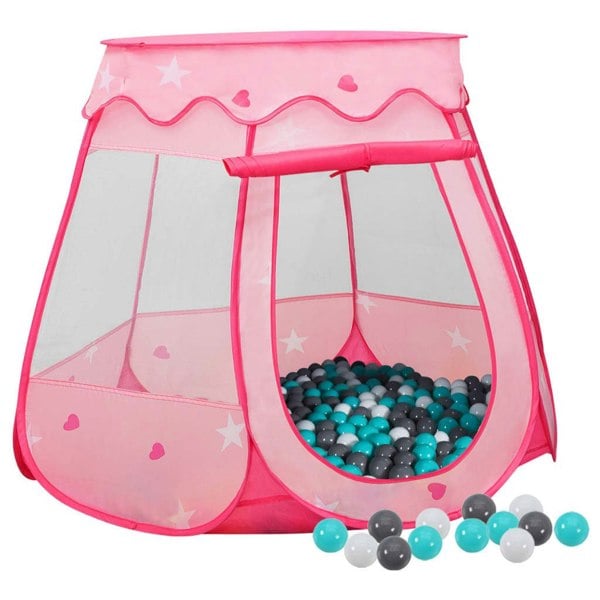 Berkfield Children Play Tent with 250 Balls Pink 102x102x82 cm