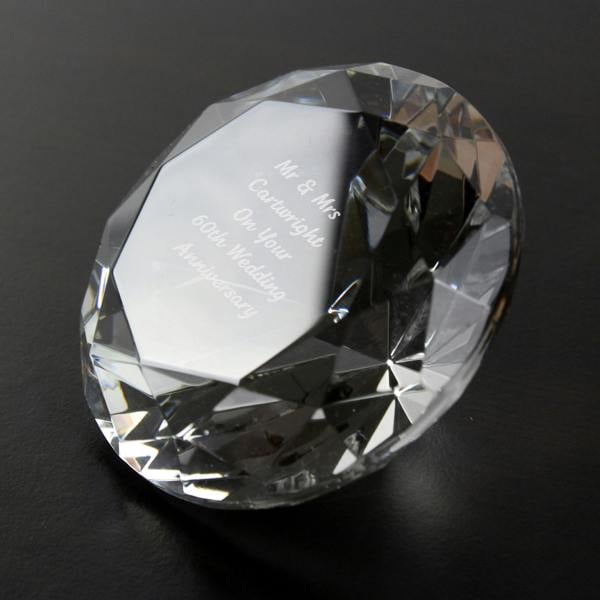Abode Home & Gifts Personalised Diamond Paperweight
