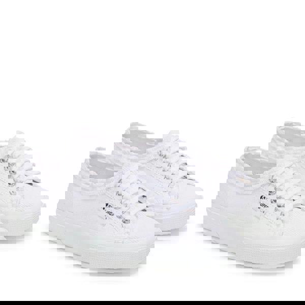 Superga Womens/Ladies 3750 Rouched Jersey Lightweight Trainers - White - 