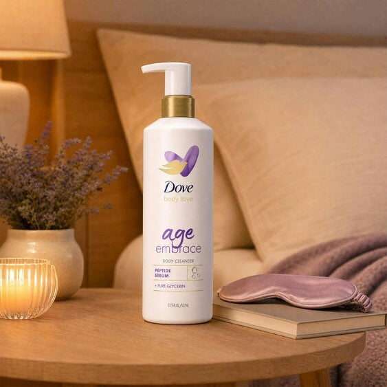 Dove Body Love Age Embrace Body Cleanser with Peptide Serum & Glycerin, 3x517ml