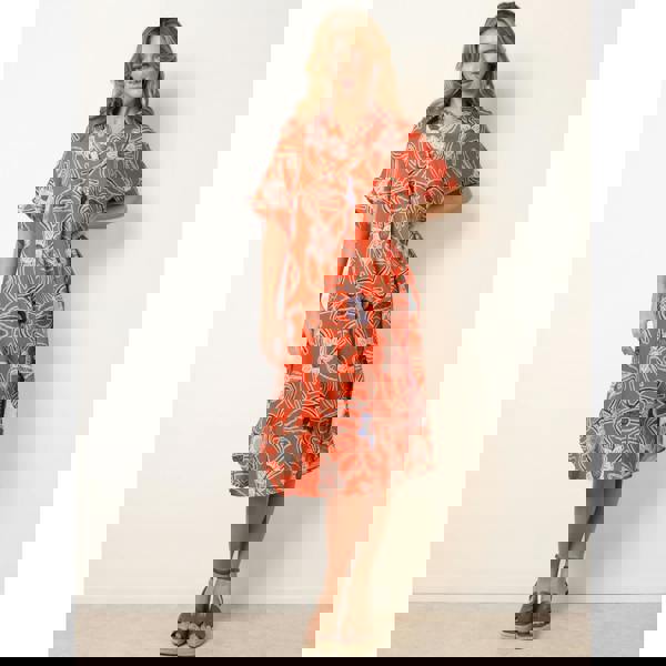 Blue Vanilla Oversized Shirt Midi Dress