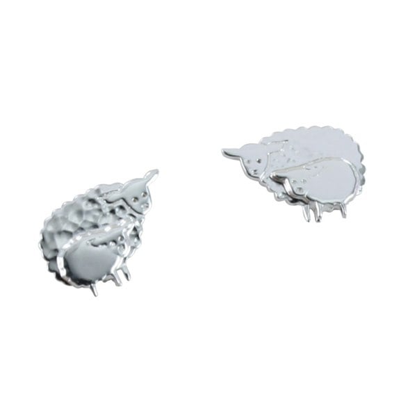 Sterling Silver Sheep Stud Earrings - Reeves & Reeves