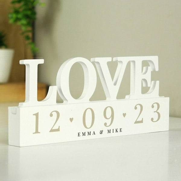 Personalised Memento Company Personalised Special Date Wooden Love Ornament