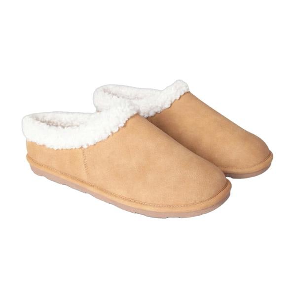 Animal Unisex Adult Borg Lined Slippers - Beige - 