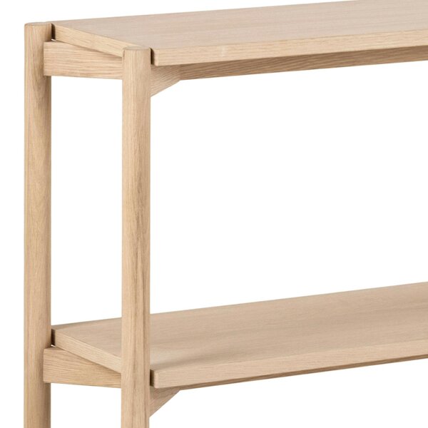 Wyld Haus Berrytwist Scandi White Oak Veneer Bookcase 4 Shelves