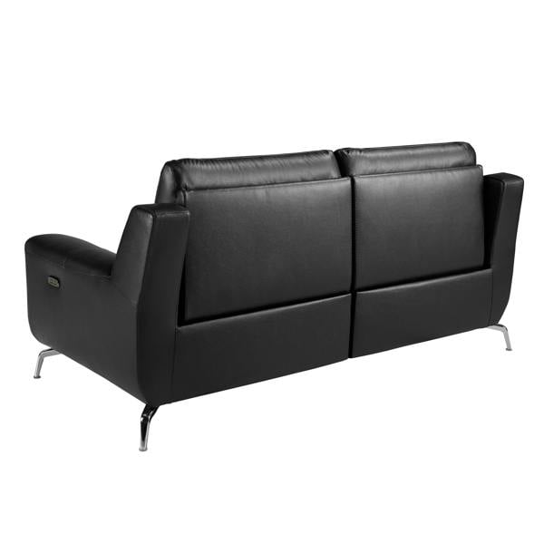 Angel Cerdá Black leather relax sofa 6193/6194