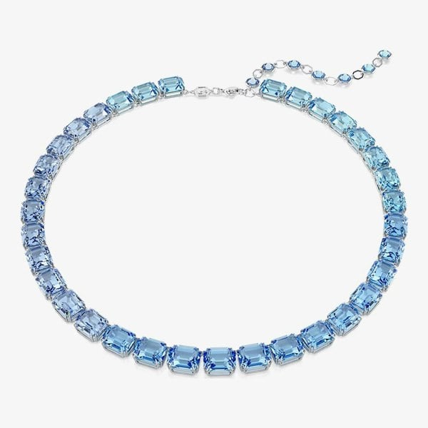 Swarovski Millenia Rhodium Plated Blue Gradient Necklace 5694136