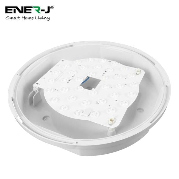 ENER-J ENERJ Superhero 9-in-1 LED Bulkhead, 12W/15W/18W Power Switchable, 3000K-6000K CCT, IP65 IK10 Impact-Resistant 320mm (Standard / Sensor)