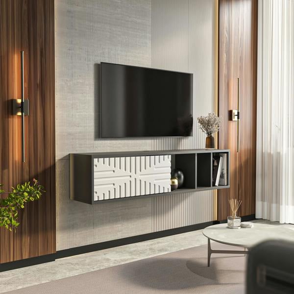 Decorotika Teo Floating TV Stand TV Cabinet for TV's up to 55"