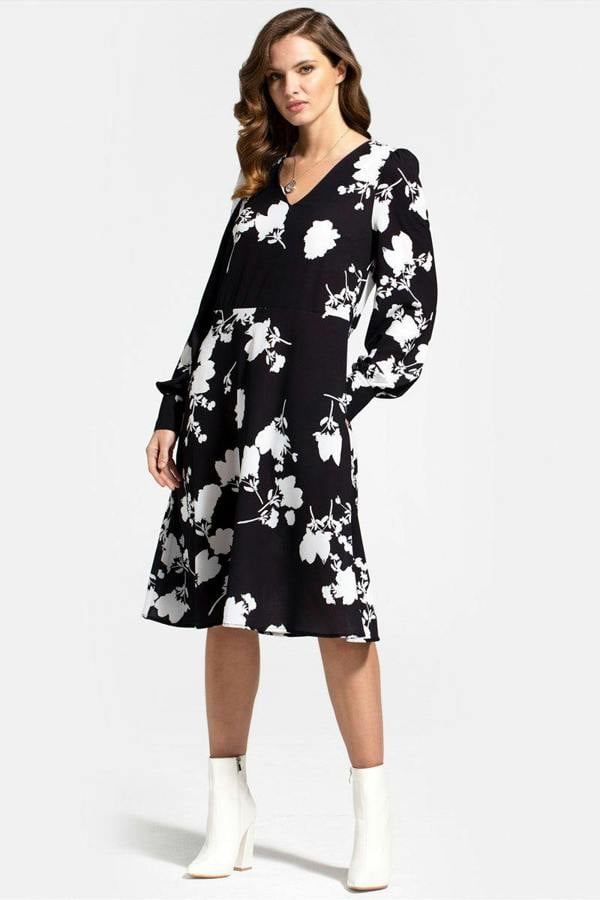 HotSquash Chiffon Loose Dress with V Neck