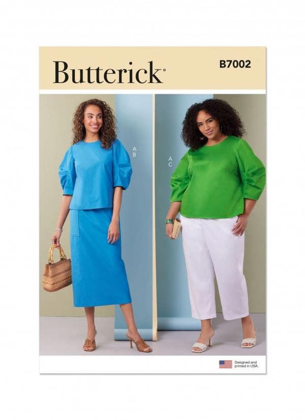 Butterick Sewing Pattern 7002, Tops, Skirts, Trousers for Women, AA (10-12-14-16-18) - Easy