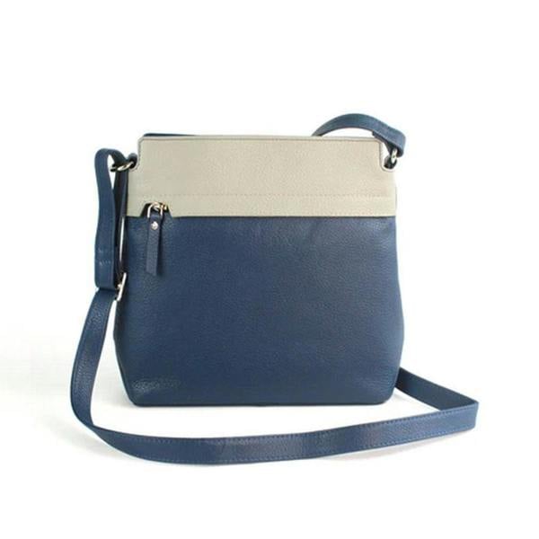 Eastern Counties Leather Womens Opal Leather Handbag - Ink/Grey