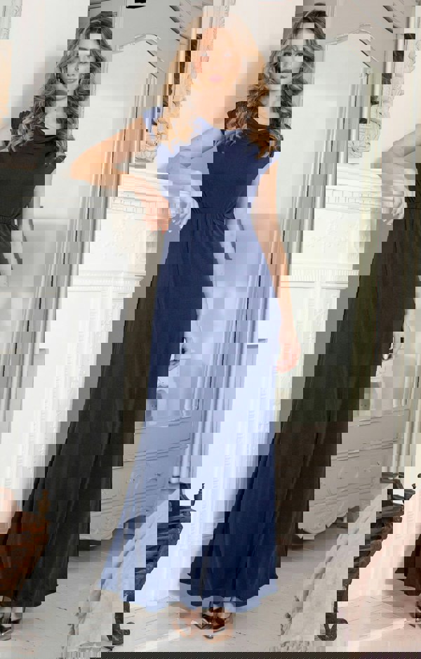 Alie Street London Cruise Cowl Neck Maxi Dress (Midnight Blue)