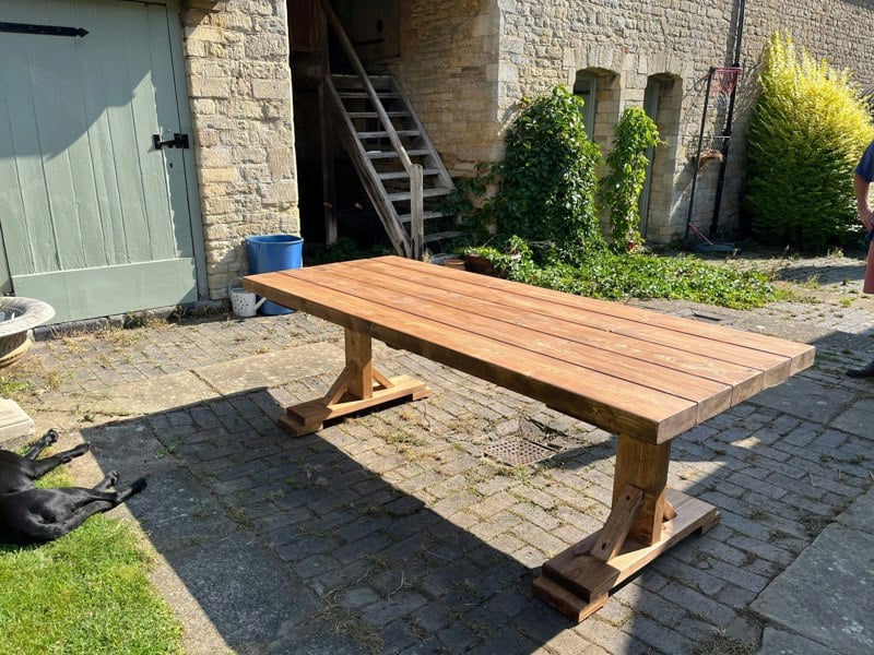 The Bespoke Carpentry Co Outdoor Chunky Dining Table (3")