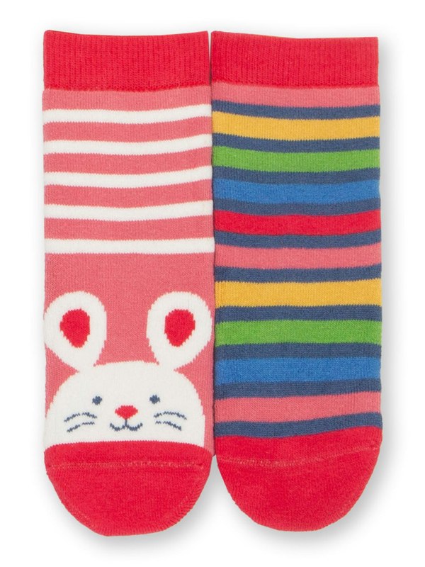 Kite Girls Organic Mrs Mouse Grippy Socks