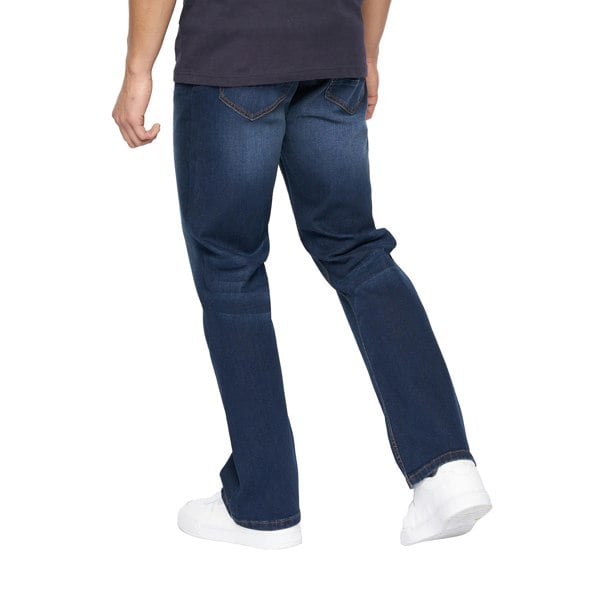 Crosshatch Mens Winsbury Bootcut Jeans - Dark Wash