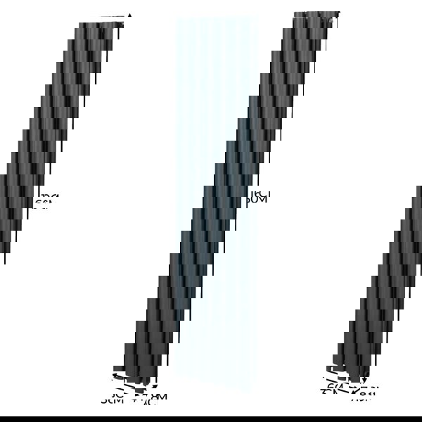 Monstershop Oval Column Radiator – 1600mm x 360mm – Anthracite Grey