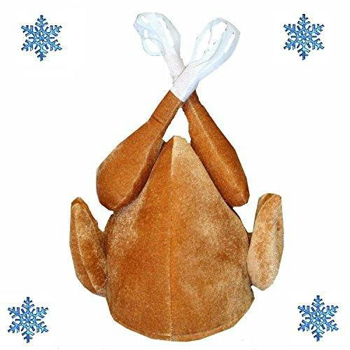 One Size Brown Turkey Novelty Christmas Hat with Chimney and Santa Legs for Adults image 6