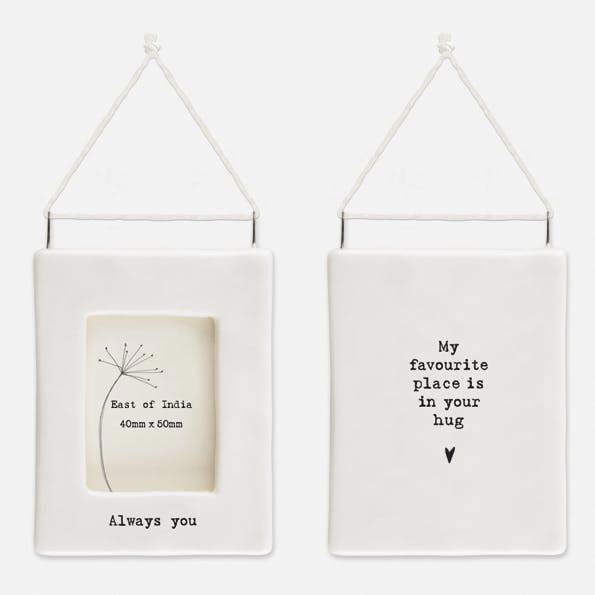 Mini Hanging Porcelain Frame “Always You” – Small Sentimental Gift