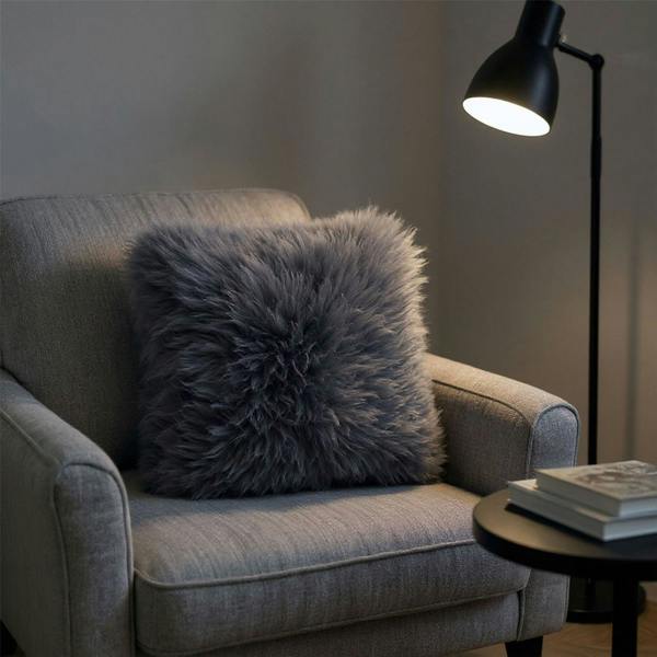 Infinity Leather Luxury Genuine Sheepskin  40x40cm Real Wool Single Sided Cushion