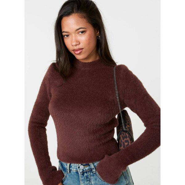 Pink Vanilla Fluffy Knit Cropped Jumper