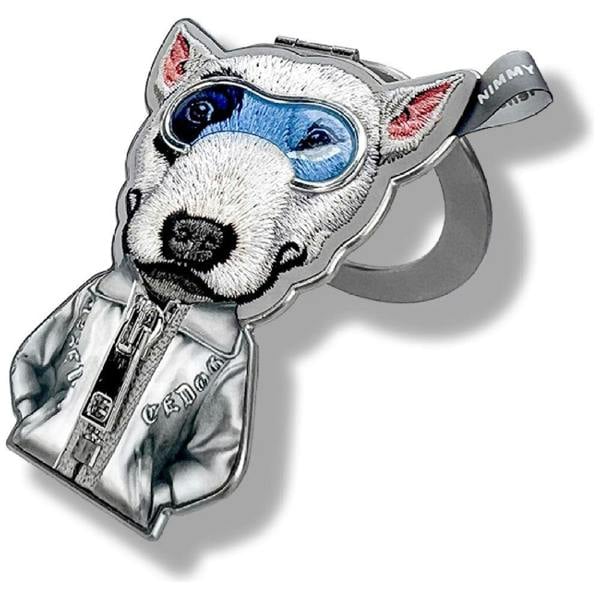 Nimmy Friends Nimmy Cool & Cute 2.0 Blue Terrier Dog Embroidery Magnetic Stand with MagSafe Grey - N-KM-BSZJ-019