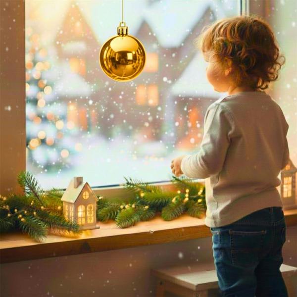20cm to 25cm Glossy Dark Gold Christmas Bauble for Elegant Seasonal Home Décor image 5