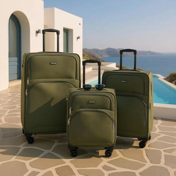 Infinity Luggage Expandable Soft 8 Wheel Lightweight Suitcase Luggage Travel Bags Set