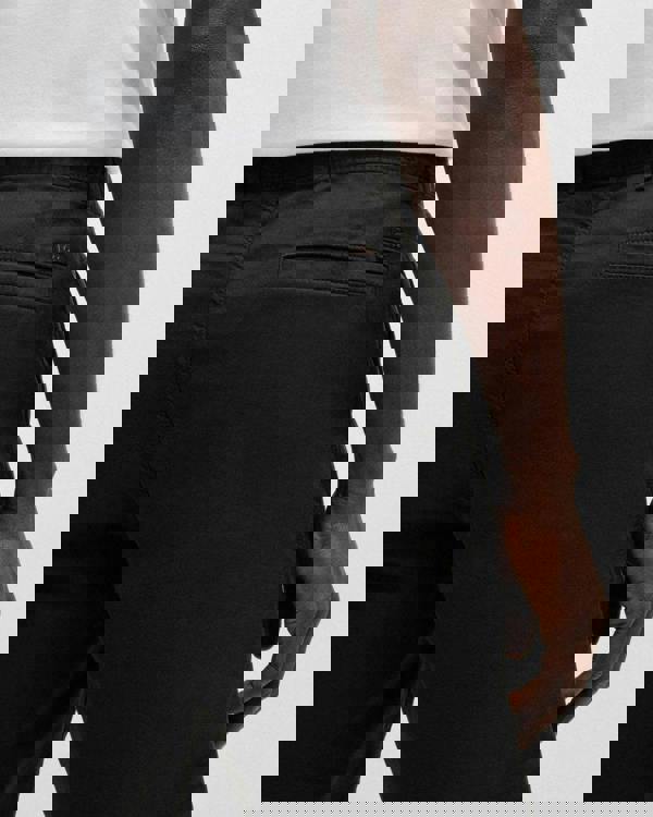 BOSS Orange Mens Slim Fit Chino Shorts in Stretch Cotton Twill - Black 001 - CHO - Designer Mens Shorts