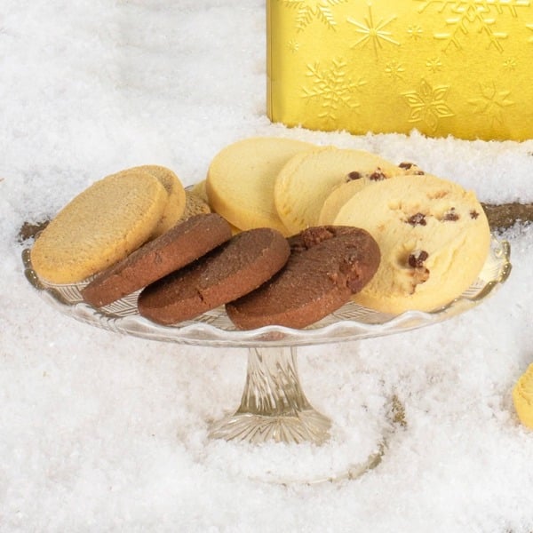 Virginia Hayward Christmas Crumble & Crunch Biscuit Selection Tin -Buttery Shortbread Biscuits