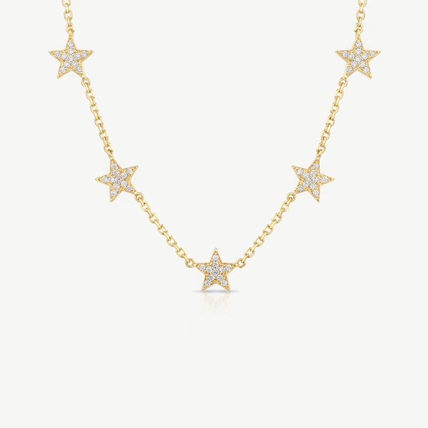 Muchv Star Charm Choker or Necklace in 18k Gold or Silver