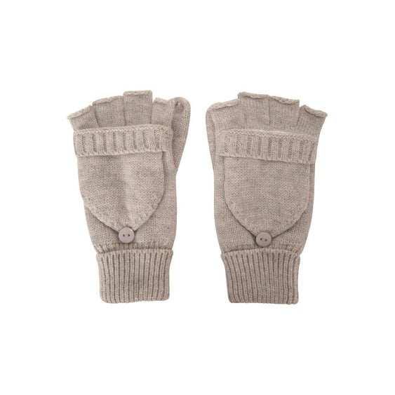 Mountain Warehouse Womens Fingerless Knitted Mittens - Beige