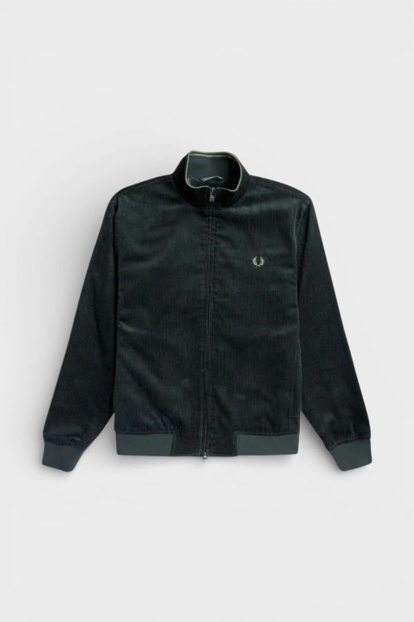Fred Perry Cord Brentham Jacket Night Green