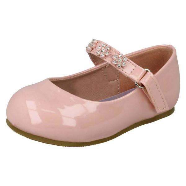 Spot On Girls Spot On Diamante Flower Strap Ballerinas H2487
