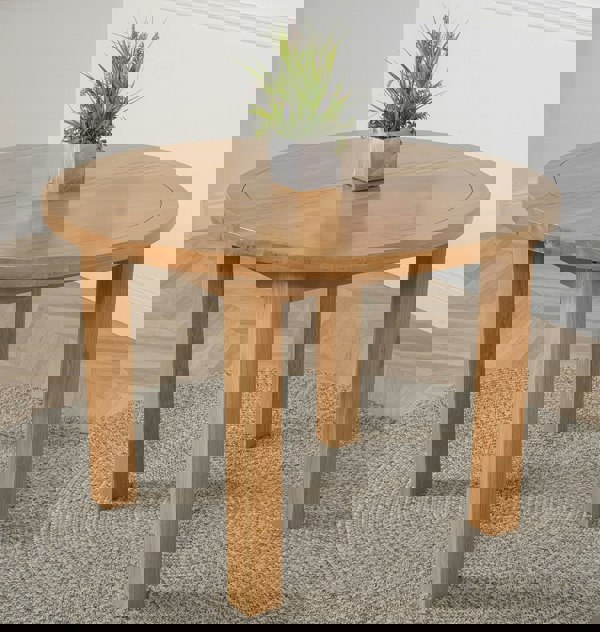 That's Furniture Edmonton 110 - 140cm Solid Oak Extendable Round Dining Table