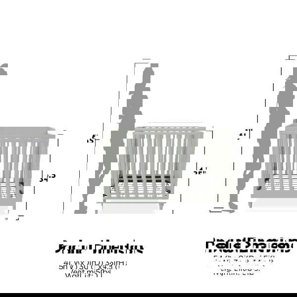Dorel Home Rowan Valley Convertible Cotbed Grey