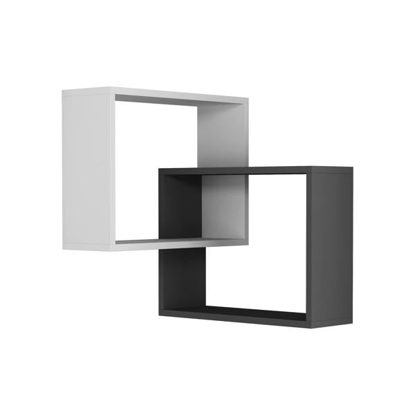 Decortie Ring Corner Wall Mounted Modern Bookcase Display Unit 60cm