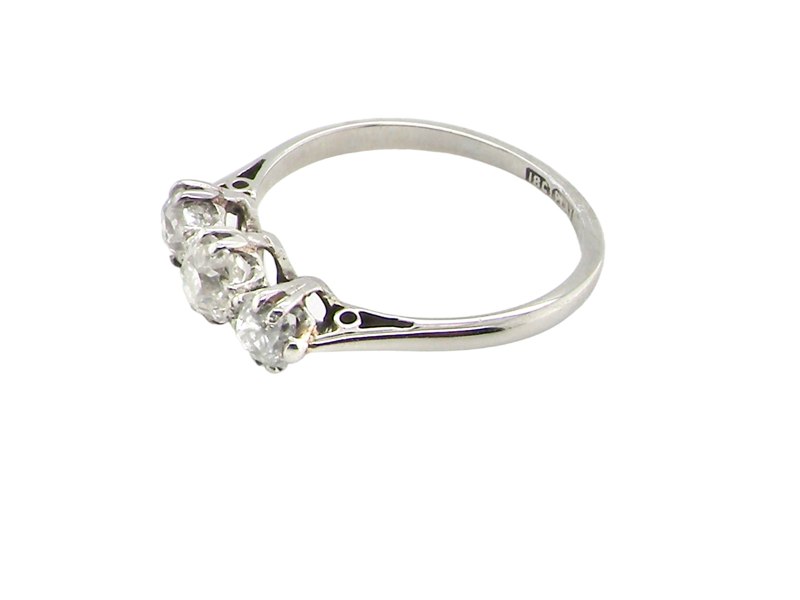 Vintage Tom A vintage three stone diamond ring